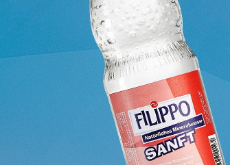Filippo sanft 0,7-Liter-Glasflasche